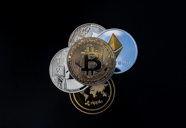 Collection of cryptocurrency coins